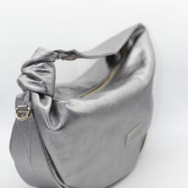Borsa a spalla Double Star Almala color argento