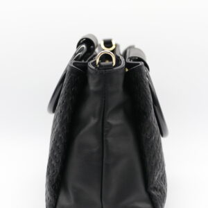 Borsa acetate in pelle di vitello nera by almala